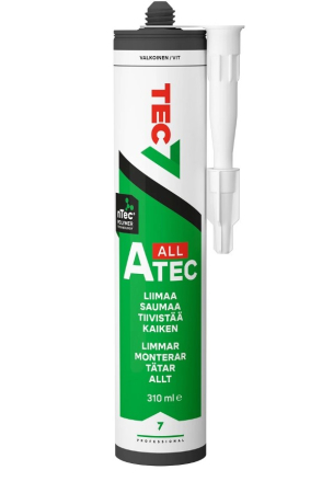 TEC7 A-TEC LIIMA-JA TIIVISTYSMASSA  VALKOINEN, 310ML  TEC752V
