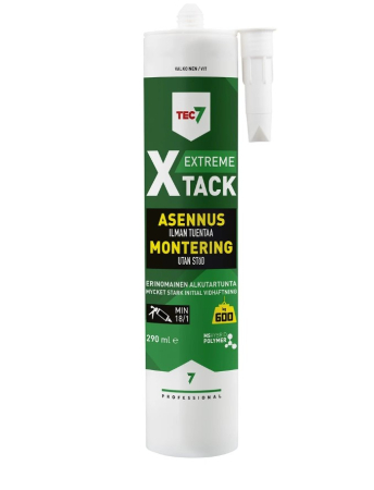 TEC7 X-TACK ASENNUSLIIMA 290ML VALKOINEN TEC745V