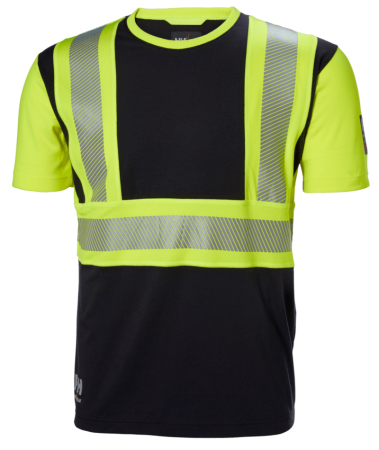 HELLY HANSEN ICU T-PAITA FL. KELT/MUSTA 1 LK HH79271-369