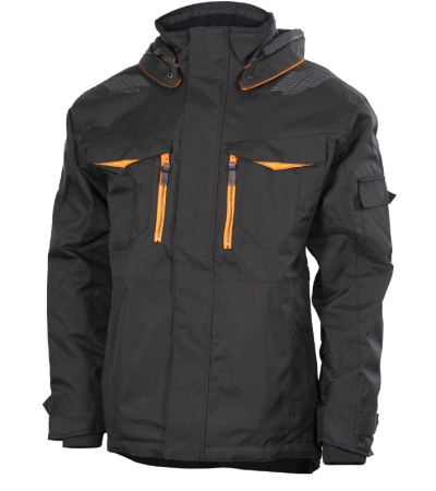 PATRON FOSTER TALVITAKKI MUSTA/FL. ORANSSI  PAT186O