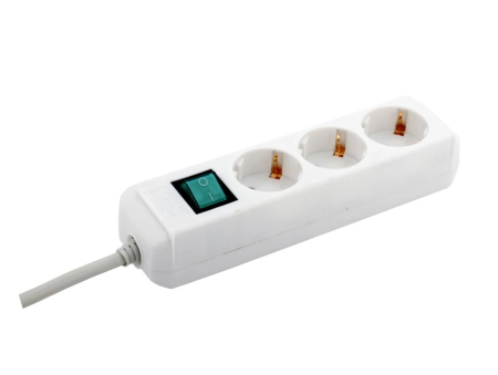 JATKOJOHTO 3-OS KYTKIMELLÄ VALKOINEN 1,5M BR001