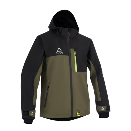 AMOQ DYNAMIC TAKKI VUORELLINEN MUSTA/VIHREÄ/HI-VIS 645-26060207