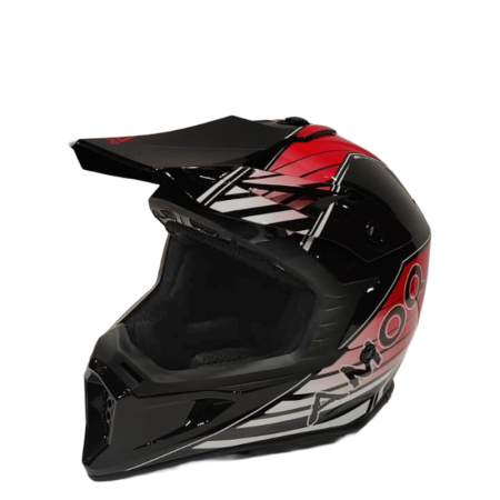 AMOQ METEOR V2 HELMET AXIS MUSTA/PUNAINEN 645-26160003