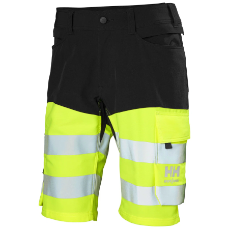 HELLY HANSEN SHORTSIT HI-VIS ALNA 4X CNCT FL.KEL/EBONY HH77434-369