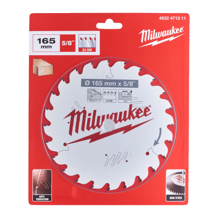 Milwaukee pyörösahanterä W165X15.87X1.6X24 MW471311
